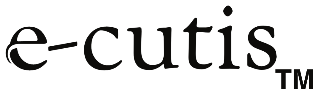 Unregistered trademark logo e-cutis in black